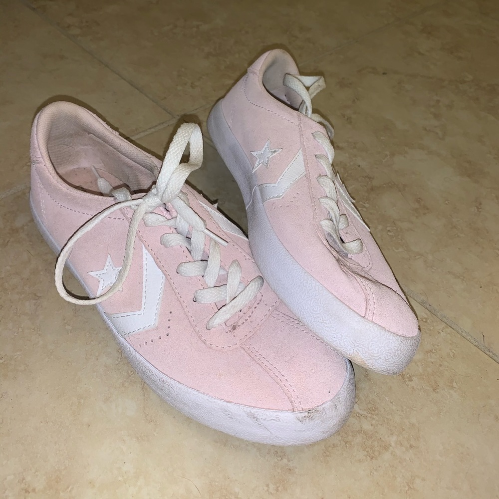 Converse pink suede sneakers